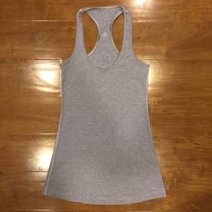 Cool Racerback Heathered Coal Wee Stripe Size 2